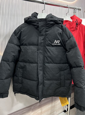 福尔贝斯2026冬季新款男装韩版棉服百搭休闲棉服棉袄拼接暗花字母