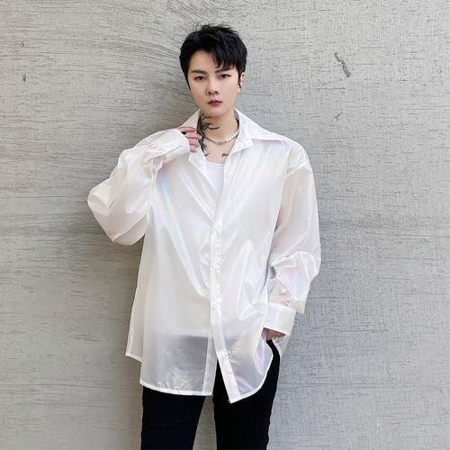 衬衫男亮面滑料价格 衬衫男亮面滑料图片 星期三