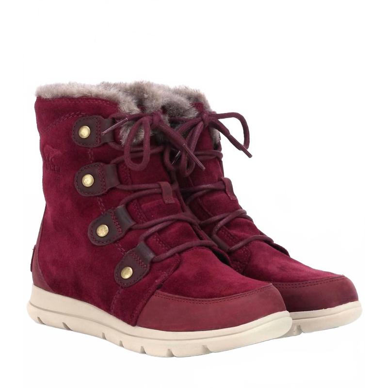 代购SOREL女士雪地靴防水保暖防滑冬季靴中筒系带户外靴