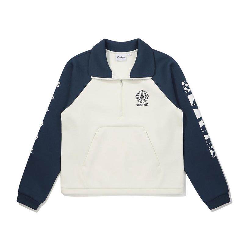 代购MALBON GOLF女士运动夹克保暖透气舒适防风棉混纺深蓝色