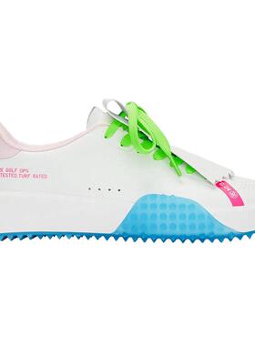 代购GFORE女士高尔夫球鞋轻便透气耐磨稳定支撑白色P.U.皮革系带