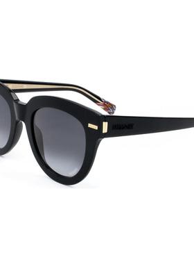 代购Missoni女士太阳镜遮光防紫外线清晰视野轻便佩戴圆形黑色