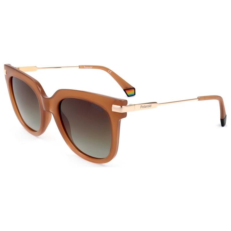Polaroid宝丽来女士太阳镜偏光防紫外线渐变镜片抗眩光方形橙色