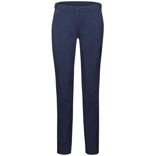 代购Mammut女士户外裤防紫外线弹性透气休闲裤长裤蓝色运动裤