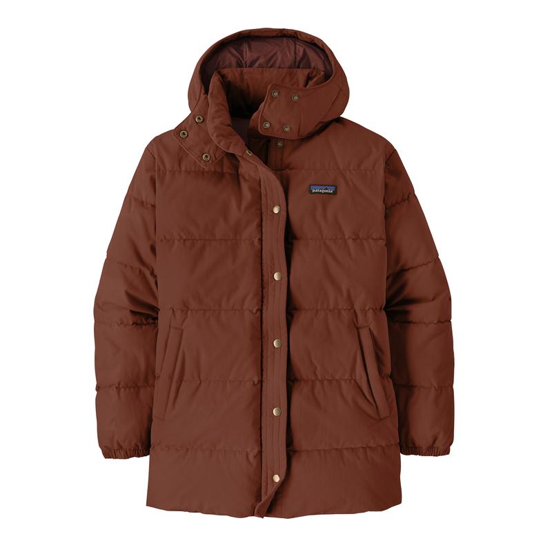 PATAGONIA女士羽绒服保暖防风轻便棉服连帽中长款外套