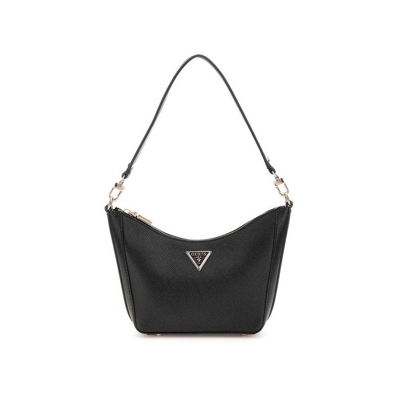 代购GUESS女士手提包拉链闭合内置卡位单隔层设计轻便携带黑色