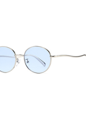 高级感跨境弯曲镜腿嘻哈太阳镜