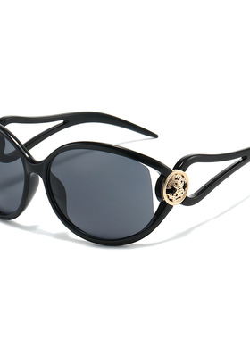 大框时尚蛤蟆太阳眼镜女镂空嘻哈