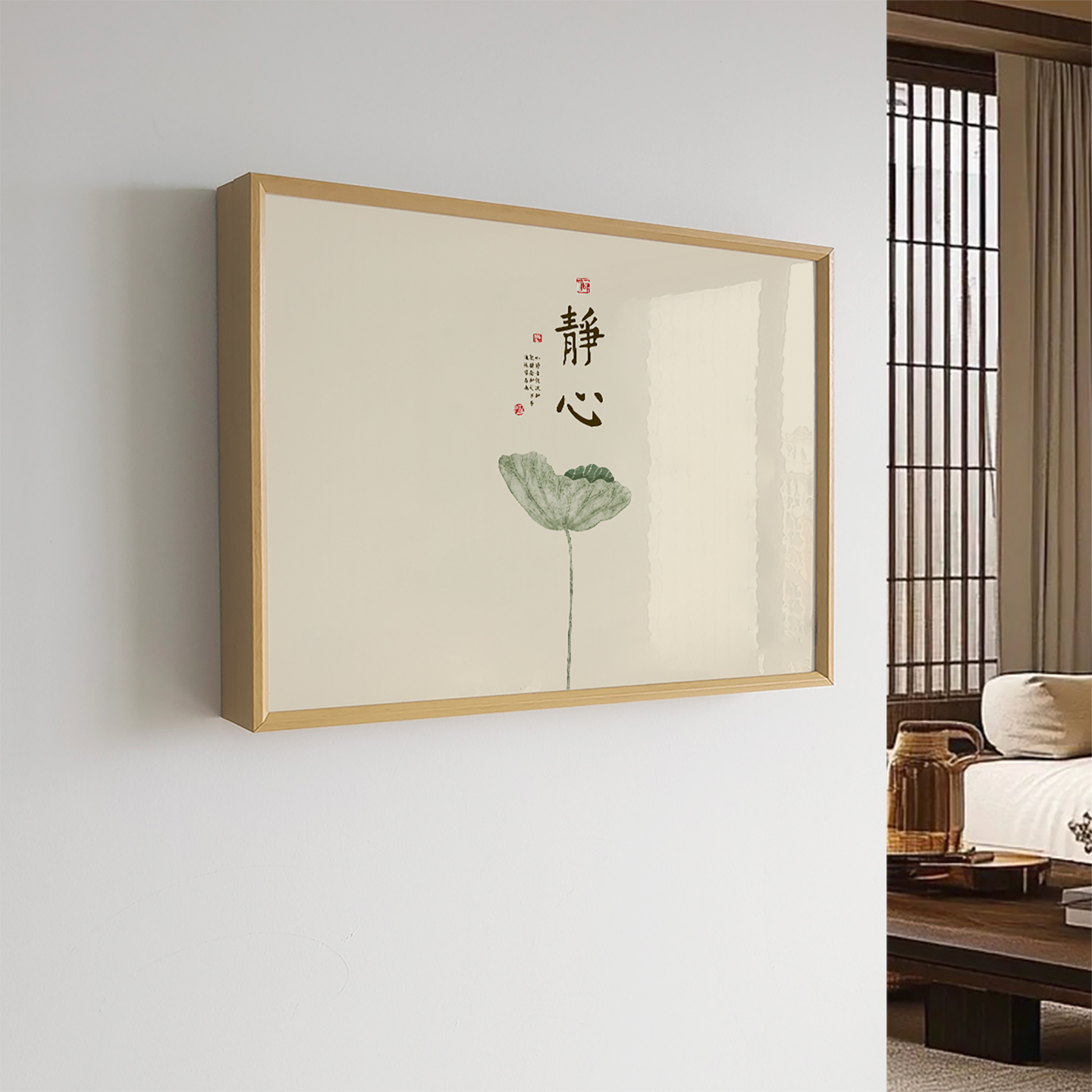 电表箱装饰画免打孔遮挡配电箱电源电闸开关盒盖板遮丑新中式挂画图片