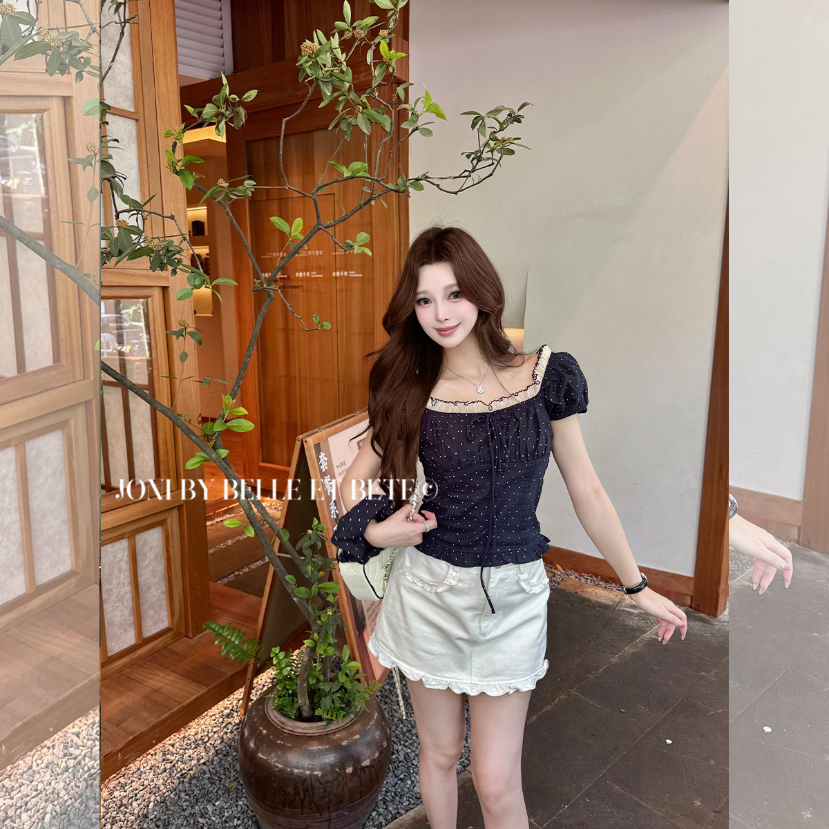 JONIbyBEB配发圈波点上衣