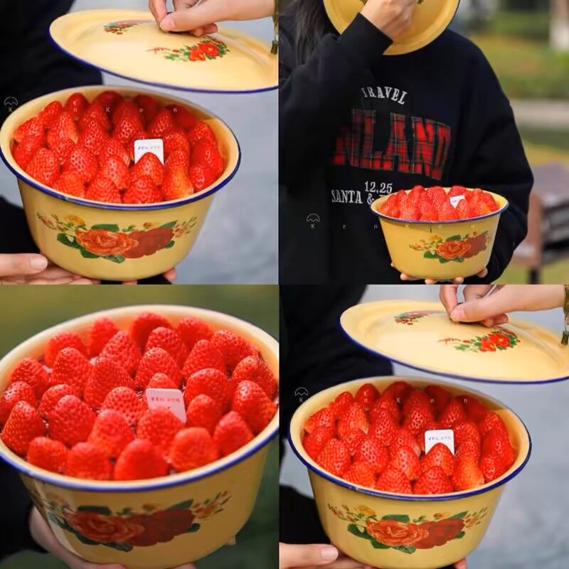 草莓蛋糕包装搪瓷缸甜品配件包装