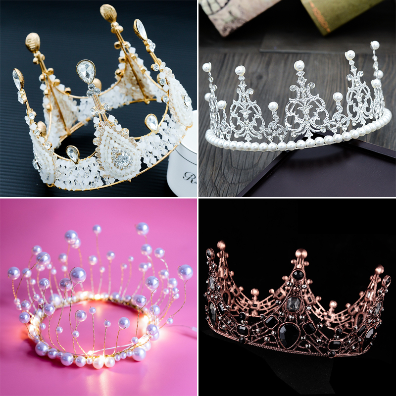 网红女王皇冠生日蛋糕装饰摆件
