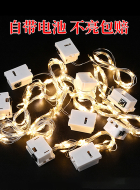 灯串闪灯串灯满天星1米led铜丝花束灯串蛋糕装饰小彩灯生日星星灯