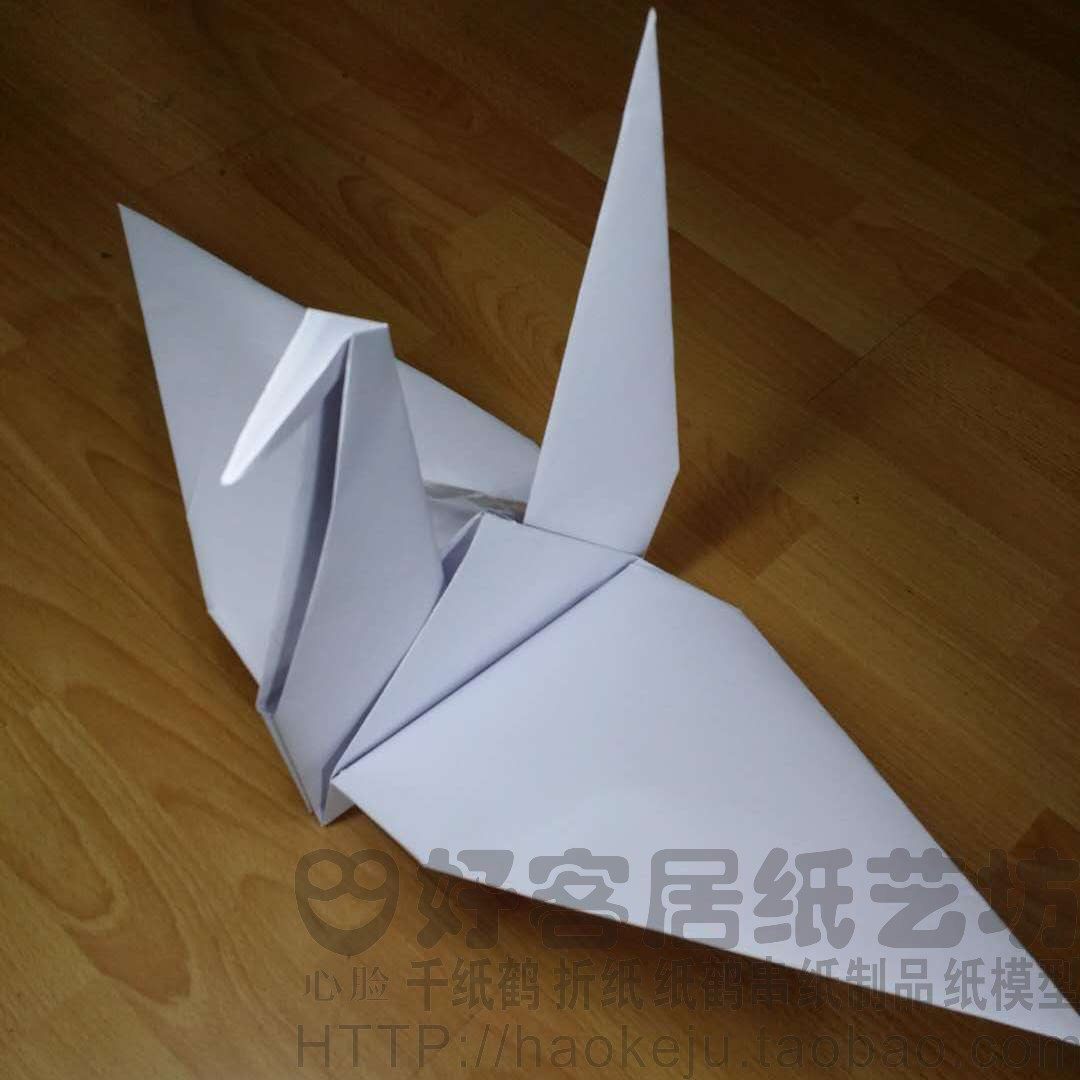 普通彩色卡纸大型骨架纸鹤商场展厅美陈挂件影楼道具室内哑光摆件