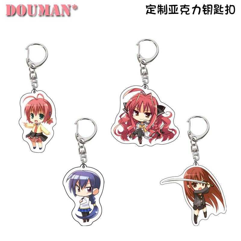 柚子社nobleworks夏空彼方dracu-riot!e×e定制亚克力钥匙扣挂件