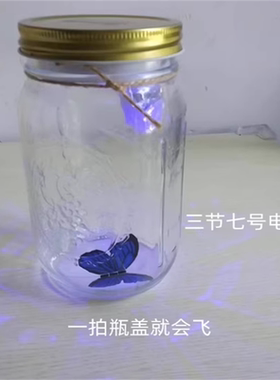 超蝶会飞的蝴蝶感应瓶蝴蝶罐礼物