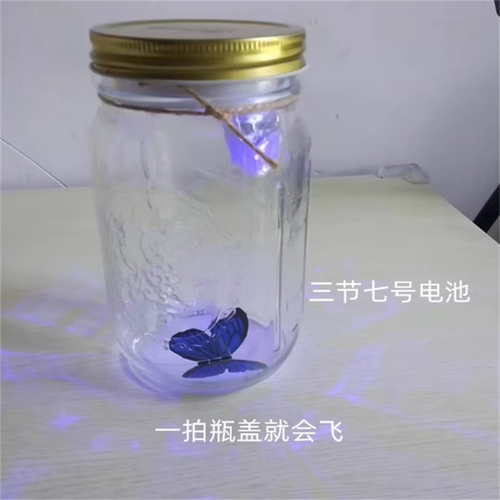 超蝶会飞的蝴蝶感应瓶蝴蝶罐礼物