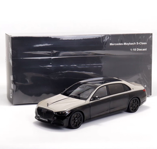 Almost Real似真 1:18 迈巴赫 s680黑银仿真合金汽车模型黑银双拼