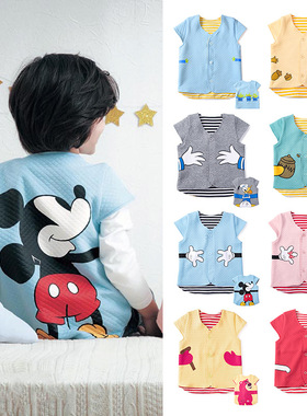 【微瑕疵断码清仓】男女宝宝空气层夹棉马甲儿童纯棉针织背心小童