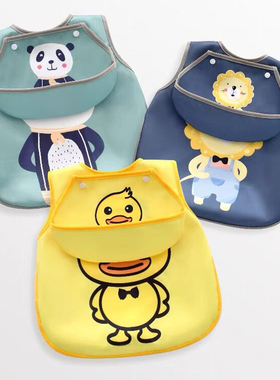 春夏宝宝无袖罩衣带兜反穿衣防水透气吃饭围兜护衣男女童画画衣