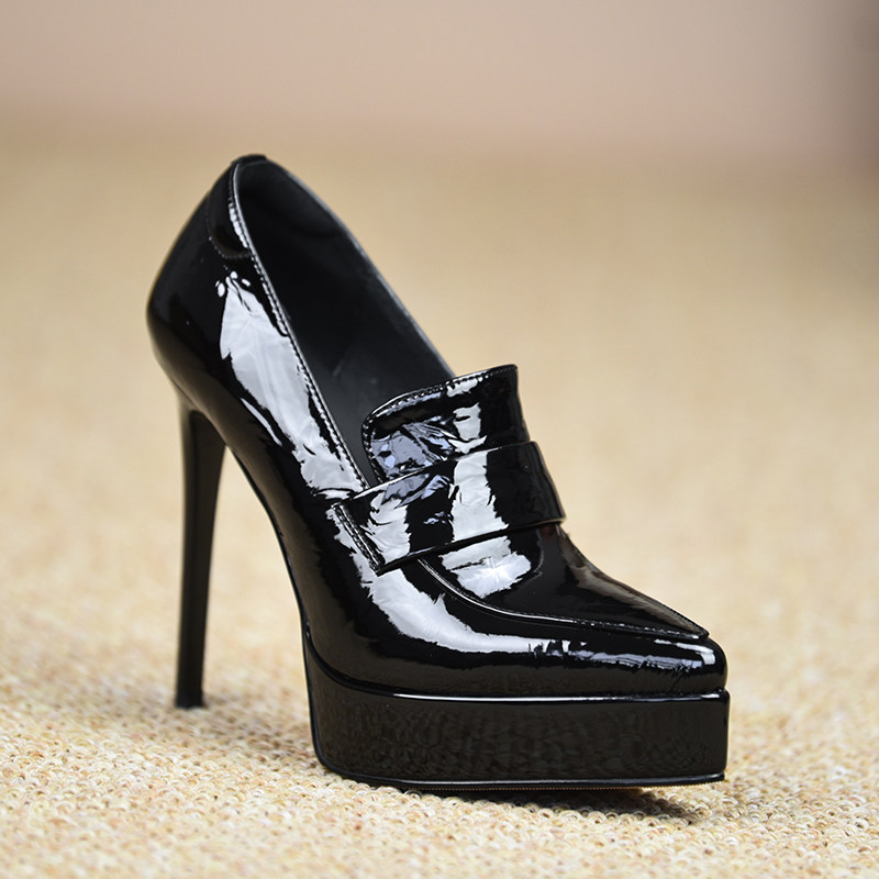 misili尖头细跟单鞋12cm小个子高跟鞋2026春夏季新款厚底漆皮女鞋,女鞋,深口单鞋,淘宝优惠券,粉丝福利购,淘宝优惠卷