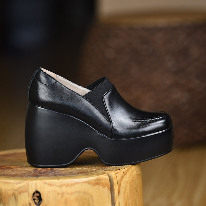 misili一脚蹬坡跟防水台单鞋10.3cm高跟鞋2026春秋季新款厚底女鞋,女鞋,深口单鞋,淘宝优惠券,粉丝福利购,淘宝优惠卷