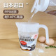 日本进口带刻度量杯耐高温计量水杯可微波家用烘焙食品级塑料容器