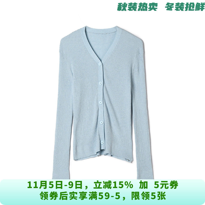 MO0H0095轻淑恬静长袖上衣高弹纯色毛衣女10.3冬