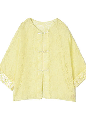 HG0K0021国风绣花图案上衣单排扣舒适外套女1.14春