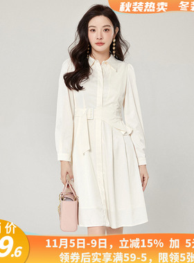 YD0A0010职场通勤中裙单排扣裙子连衣裙女3.17春