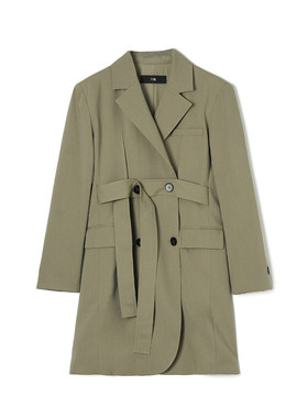 WM0K0002都市女性时尚感上衣纯色长款外套女3.4春