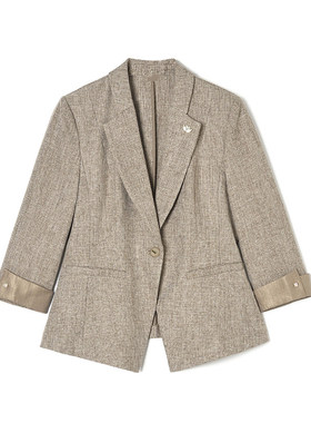 ZW0K0009复古优雅西装上衣一粒扣外套女3.12春