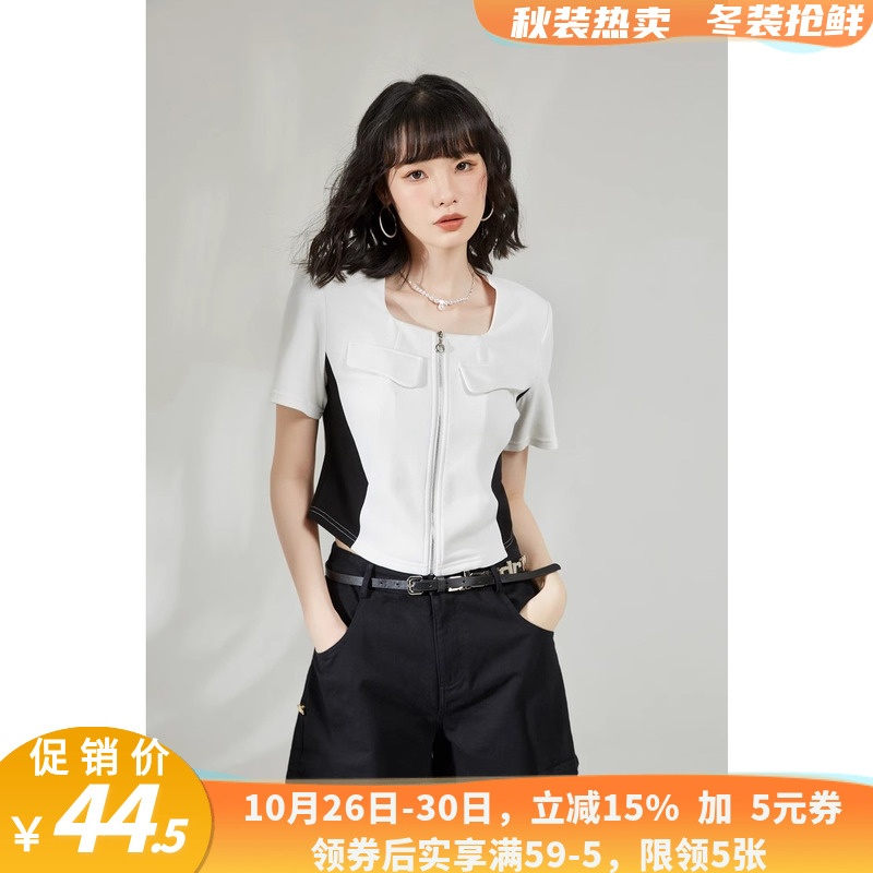 短袖other/其他OD通勤修身型拉链