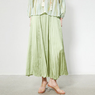 「秋」高端QR0B0004松紧腰时尚 垂感长裙半身裙女2.24春