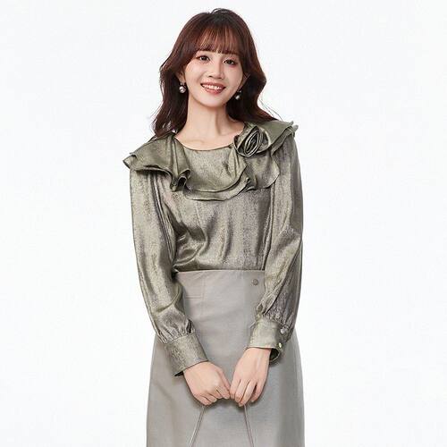 BY0D0045轻奢时尚感上衣套头长袖衬衫女12.28春
