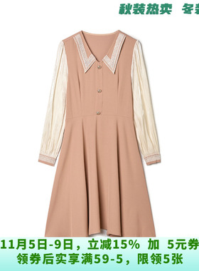 QY0A0029衬肤显白中裙高腰长袖裙子连衣裙女8.20秋