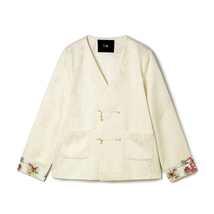 深圳南油NY0K0012新中式 绣花上衣宽松外套女12.17春
