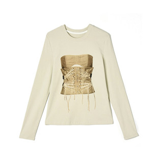 高端WI0C0001青春时尚 套头上衣微弹T恤女12.25春