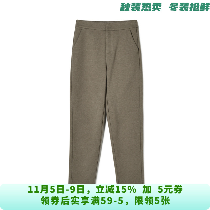 高腰通勤风长裤修身型