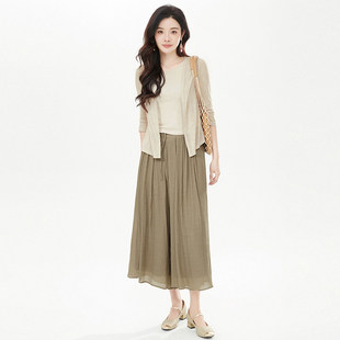 专柜折扣女装 半身裙三件套装 3.16春 吊带 HH0U0052开衫