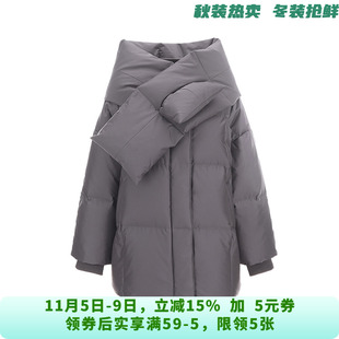 鹅绒服女11.11冬 HZ1R0006宽松舒适设计感中长款 禾哲