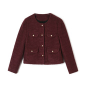 BY1C0011含羊毛小香风舒适毛呢外套大衣女1.10冬