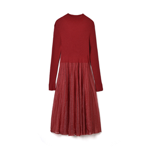 高端ZQ0A0001设计感针织中长裙连衣裙女12.14冬