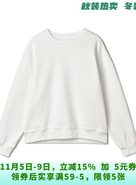 WY0L0024简约风加绒上衣微弹舒适套头卫衣女11.2冬