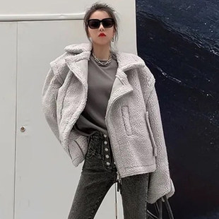 AF1K0004休闲风柔软颗粒绒毛呢外套大衣女12.24冬