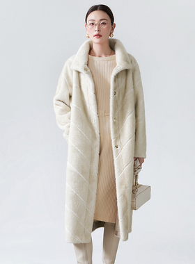 DR1H0042加长款宽松黄金绒大衣毛呢外套女12.16冬