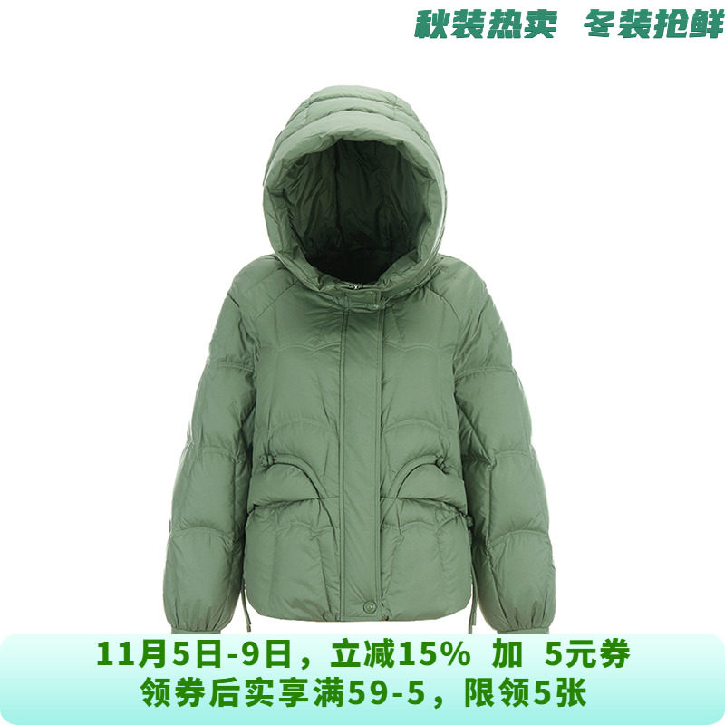 MP1B0008小个子轻盈保暖外套连帽羽绒服女11.5冬