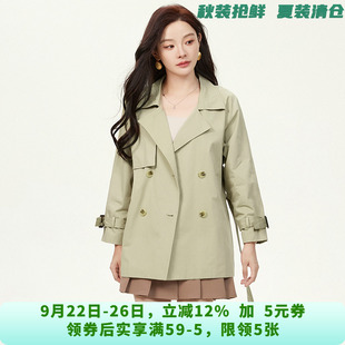 風(fēng)衣外套女7.16秋 MM0J0006系腰帶棉質(zhì)高級(jí)感長(zhǎng)袖