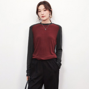 深圳南油CV0C0081美式 上衣套头T恤女3.24春 插肩长袖