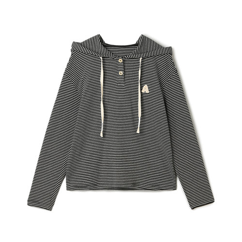 高端UK0L0001时尚感连帽上衣可开扣卫衣女12.15春